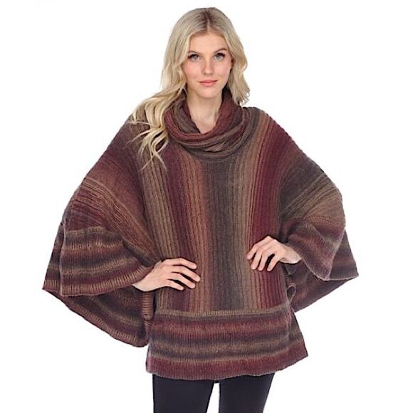 Anthropologie Sweaters - Dor Dor Couture Anthropologie Cowl Neck Poncho Sweater Size Large